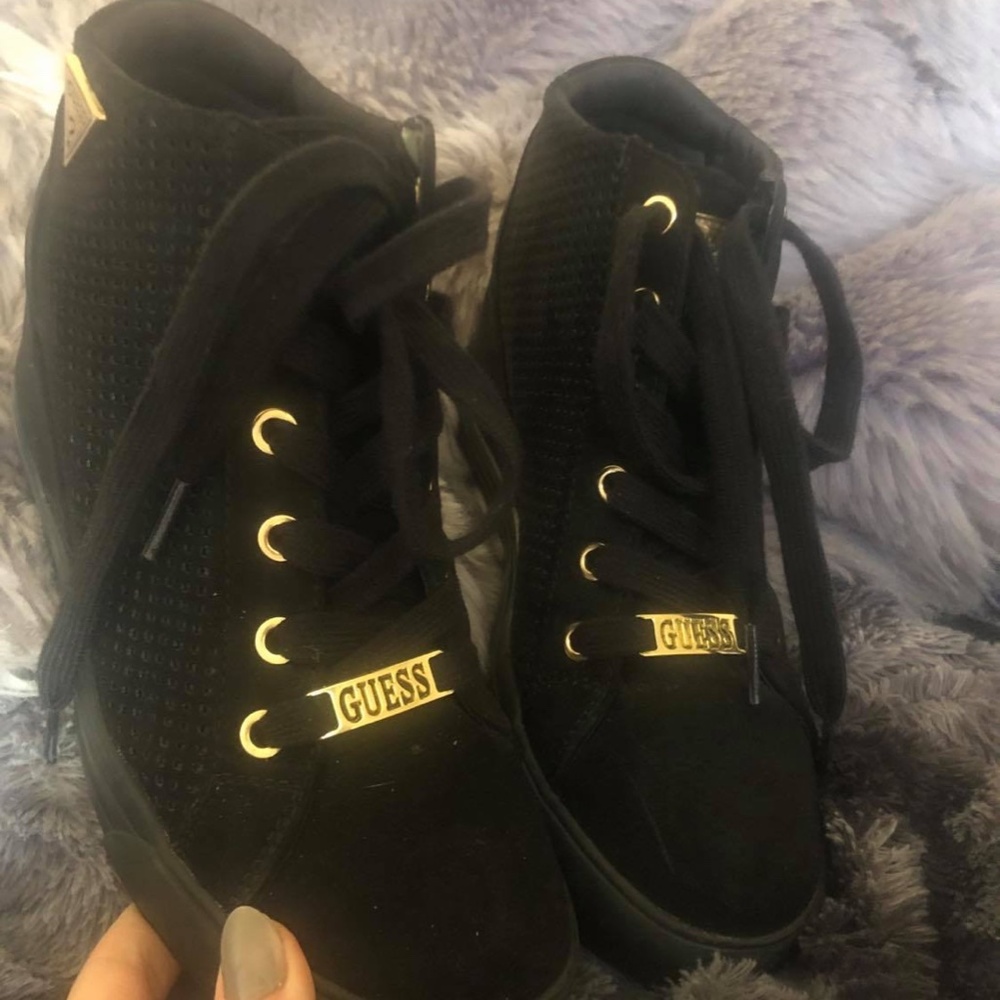 GUESS Hidden-Wedge High-Top Sneakers - Picture 2 of 4